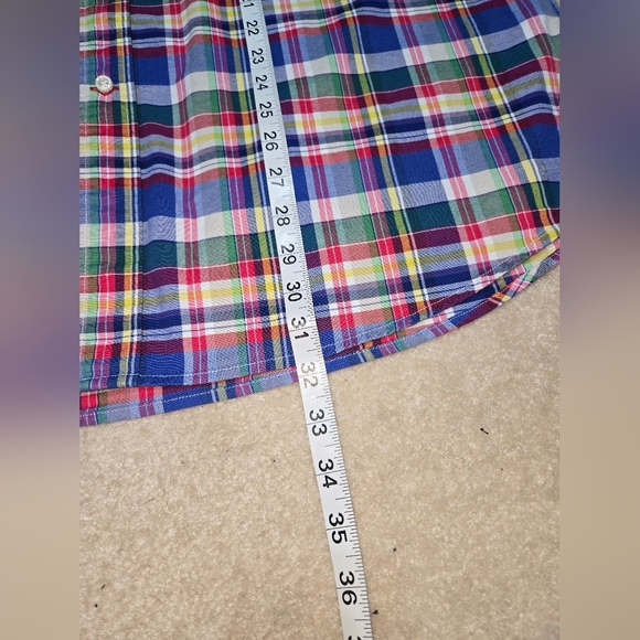 Cremieux Men's XXL Slim Fit Stretch Oxford Plaid Shirt - Picture 9 of 11